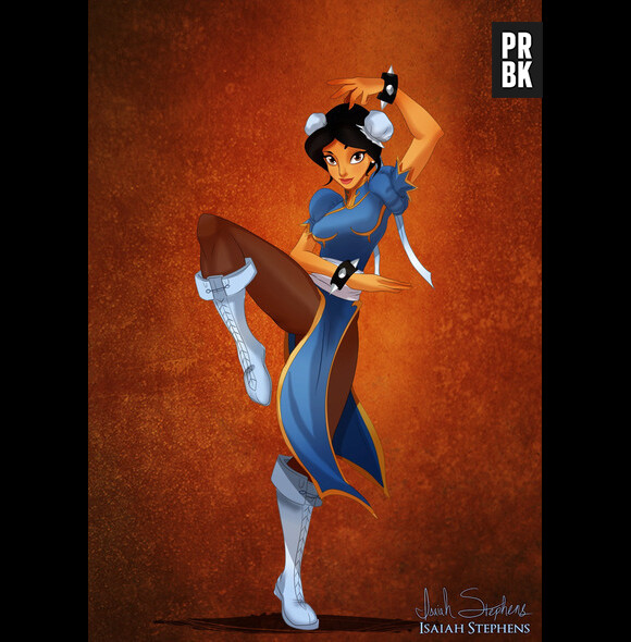 Les princesses Disney en héroïnes de pop-culture : Esmerelda en Chun-Li (Street Fighter)