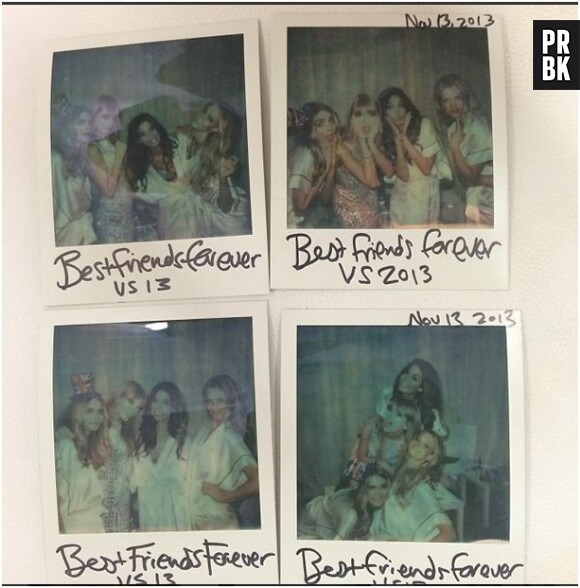 Taylor Swift, Lily Aldridge, Cara Delevingne et Erin Heatherton sur Instagram, le 13 novembre 2013