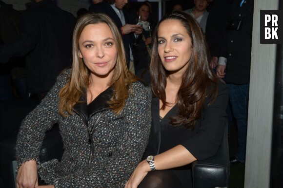 Sandrine Quetier et Elisa Tovati à la soirée de lancement de la PS4 le 28 novembre 2013