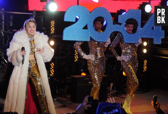 Miley Cyrus à New York le 31 décembre 2013