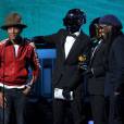 Grammy Awards 2014 : Daft PUnk et Pharrell Williams lors de la cérémonie qui s'est déroulée le 26 janvier 2014 à Los Angeles