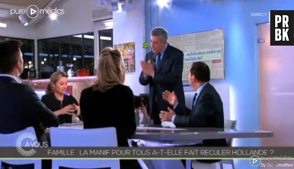 Henri Guaino claque la porte du plateau de C à Vous le 3 février 2014 sur France 5