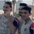 Zlatan Ibrahimovic, Thiago Silva, Blaise Matuidi, Salvatore Sirigu et Maxwell souriants pour Nivea Men
