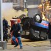 24 heures chrono saison 9 : voiture en feu sur le tournage, le 22 janvier 2014 à Londres