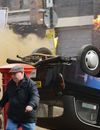 24 heures chrono saison 9 : voiture en feu sur le tournage, le 22 janvier 2014 à Londres
