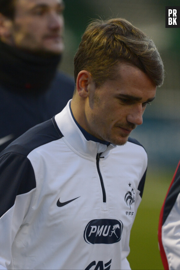 Antoine Griezmann s'entraîne avec l'équipe de France, le 3 mars 2014 à Clairefontaine