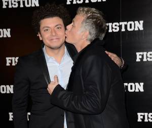 Kev Adams et Franck Dubosc, complices pour l'avant-première du film Fiston à Paris, le 10 février 2014