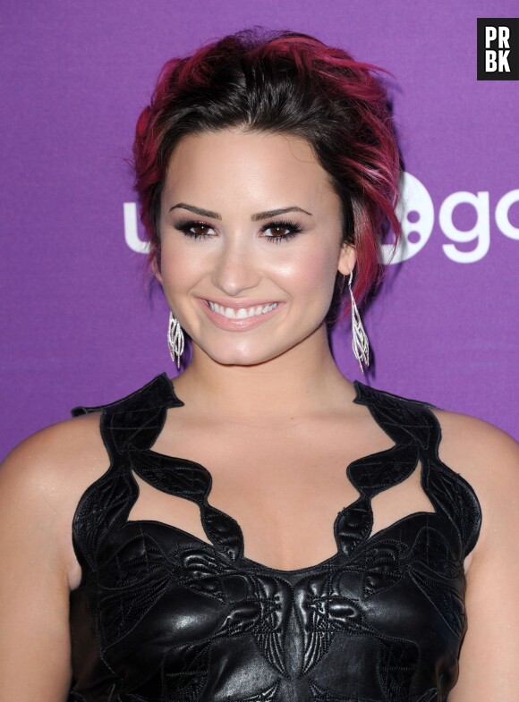 Demi Lovato à la soirée unite4:humanity, le 27 février 2014 à Los Angeles