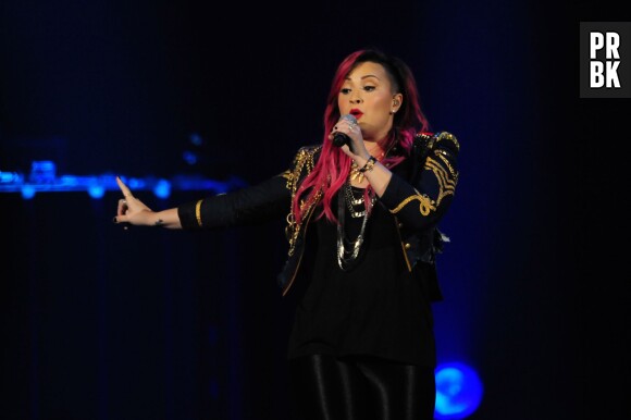 Demi Lovato sur scène dans l'Illinois, le 14 mars 2014