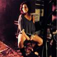 Priscilla Betti en tenue d'entraînement pour la comédie musicale Flashdance