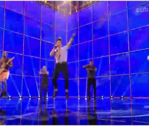 Eurovision 2014 : Twin Twin interpr&egrave;te Moustache, le 10 mai 2014 &agrave; Copenhague