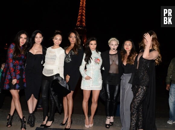 Kim Kardashian et ses copines : enterrement de vie de jeune fille à Paris le 22 mai 2014 avant son mariage avec Kanye West