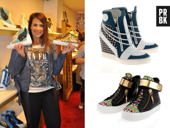 Marion Bartoli présente sa collection de sneakers Marion Bartoli by Musette, le 2 juin 2014 à Paris