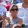 Anne-Sophie Lapix lors de la finale de Roland Garros à Paris, ce 8 juin 2014