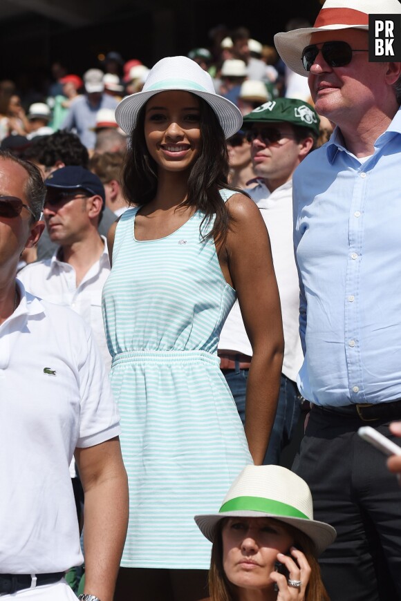 Flora Coquerel lors de la finale de Roland Garros à Paris, le 8 juin 2014