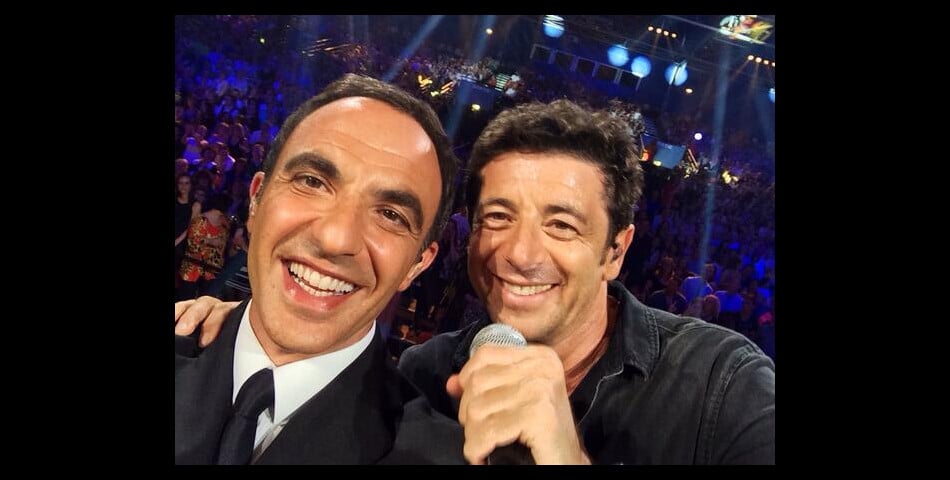 Nikos Aliagas et Patrick Bruel lors de la soirée La Chanson de l&#039;année 2014, le 14 juin sur TF1
