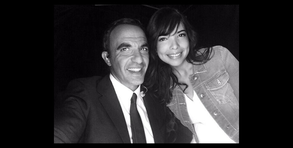 Nikos Aliagas et Indila lors de la soirée La Chanson de l&#039;année 2014, le 14 juin sur TF1