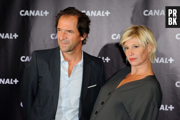 Stéphane De Groodt et Maïtena Biraben à la Canal Plus party le 28 août 2013