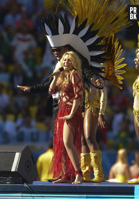 Shakira à la cérmonie de clôture de la Coupe du Monde 2014, le 13 juillet 2014, au Brésil