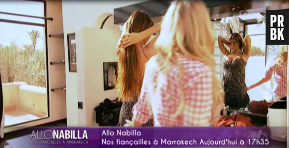 Nabilla Benattia sexy dans sa robe de fiançailles dans Allo Nabilla