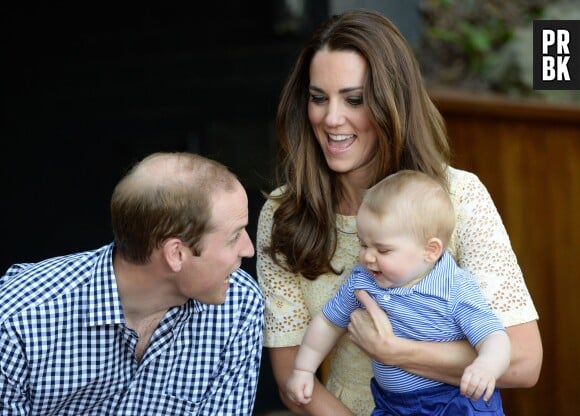 Kate Middleton, le Prince William et George en avril 2014