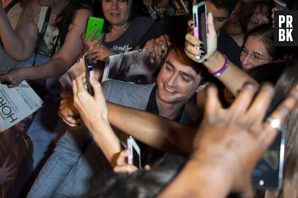 Daniel Radcliffe et ses fans à l'avant-première de Horns à Paris le 16 septembre 2014