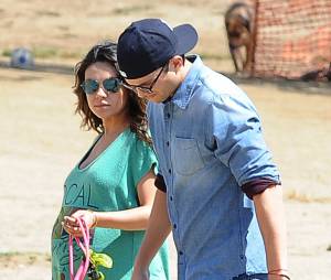 Mila Kunis et Ashton Kutcher trois jours avant la naissance de leur fille