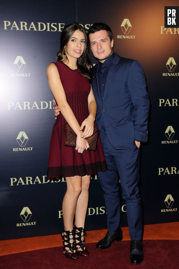 Josh Hutchson et Claudia Traisac sur le tapis rouge de Paradise Lost, le 21 octobre 2014 à Paris