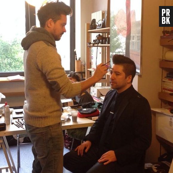 Chris Marques sur le tournage d'un Dézapping du Studio Bagel, le 23 octobre 2014