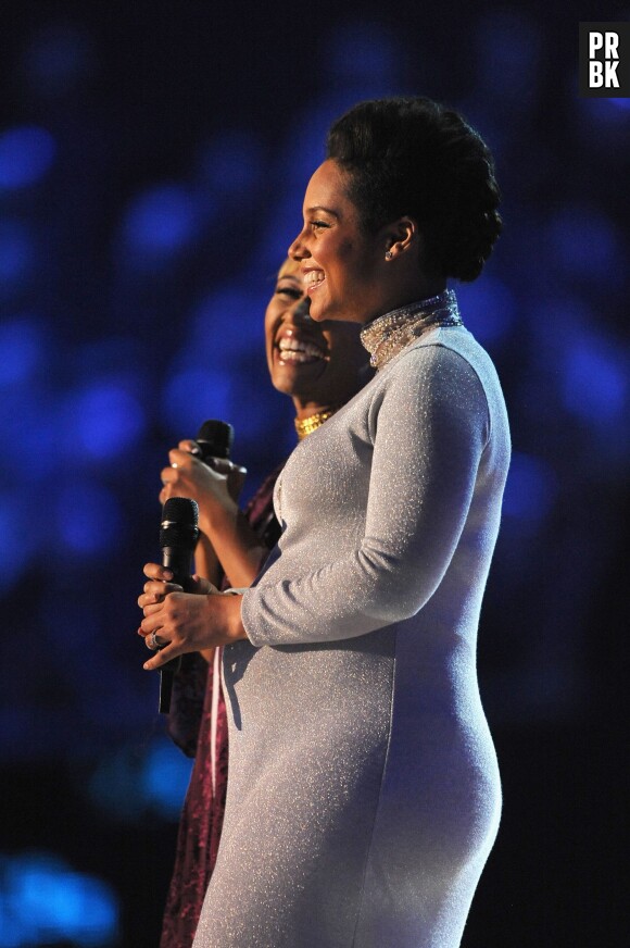 Alicia Keys enceinte à la cérémonie des MTV EMA 2014, le 9 novembre 2014 à Glasgow