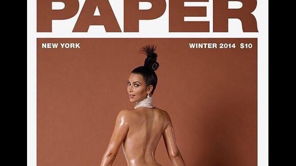 Kim Kardashian complètement nue : gros plan sur ses fesses en Une de Paper