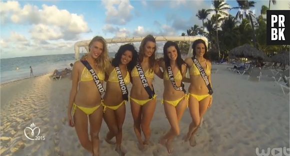 Miss France 2015 : les candidates sexy en maillots de bain pour un shooting sur la plage à Punta Cana, novembre 2014
