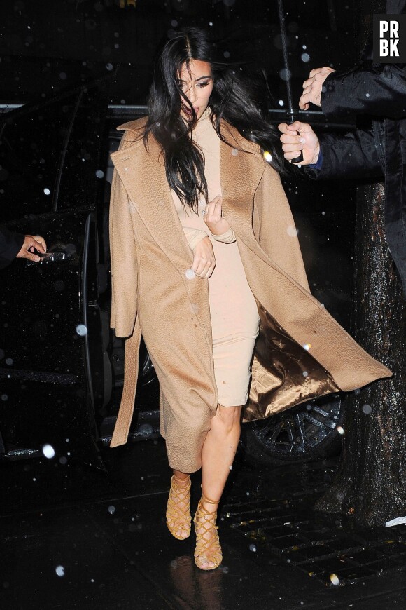 Kim Kardashian de sortie à New York, le 9 décembre 2014