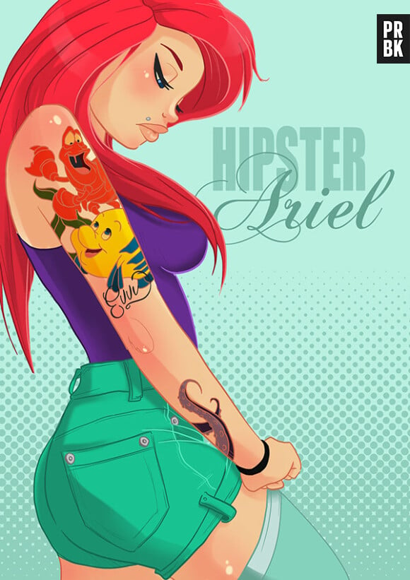 Ariel hipster, Belle gothique... les princesses Disney changent de look !