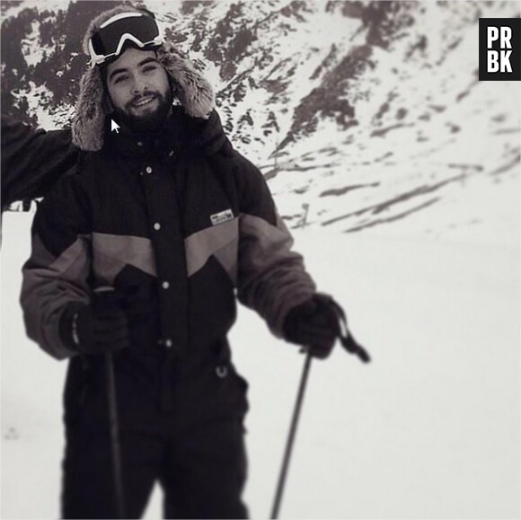 Kendji Girac au ski pour le Nouvel An 2015