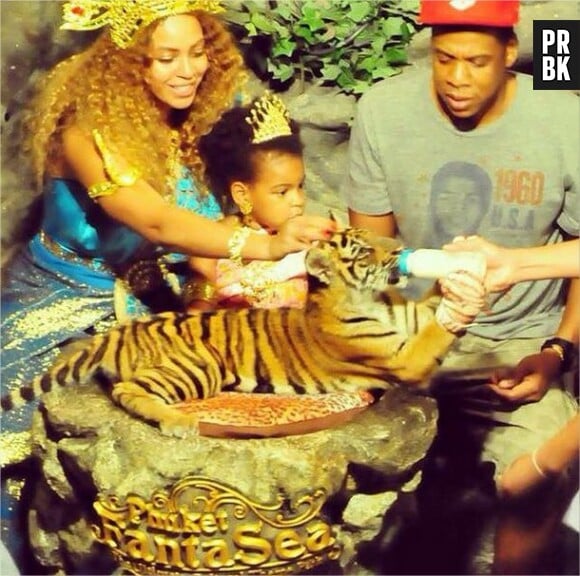 Beyoncé, Jay Z et Blue Ivy : la photo avec un tigre en Thaïlande déclenche la polémique