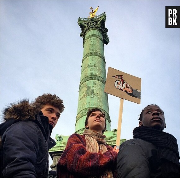 Une photo signée Nikos Aliagas lors de la marche républicaine organisée à Paris et dans toute la France le 11 janvier 2015, après l'attentat meurtrier de Charlie Hebdo