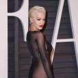 Rita Ora à moitié nue à l'after party des Oscars 2015 organisée par Vanity Fair le 22 février