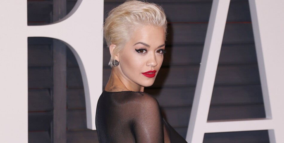 Rita Ora à moitié nue à l&#039;after party des Oscars 2015 organisée par Vanity Fair le 22 février