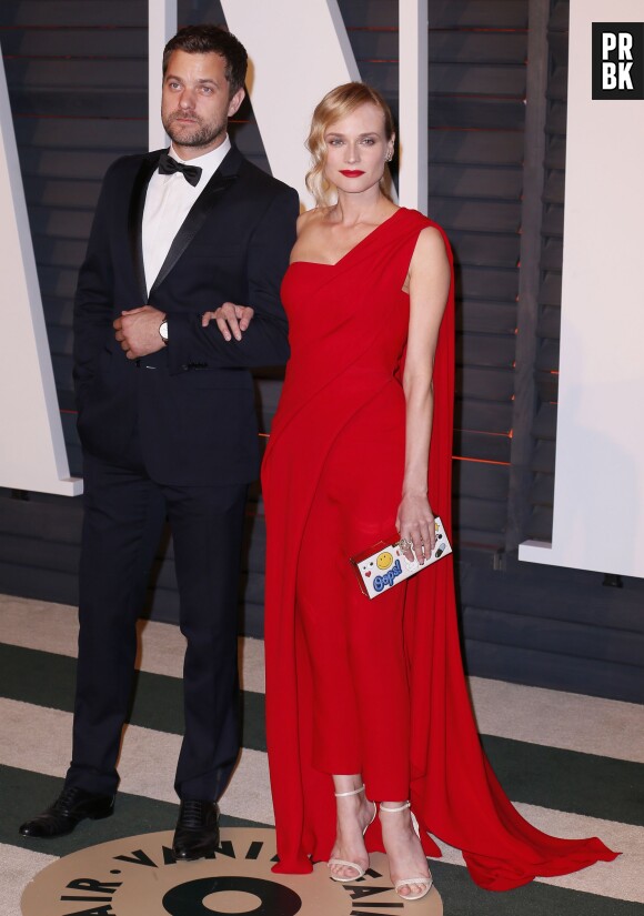 Joshua Jackson et Diane Kruger à l'after party des Oscars 2015 organisée par Vanity Fair le 22 février