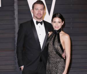 Channing Tatum et Jenna Dewan-Tatum à l'after party des Oscars 2015 organisée par Vanity Fair le 22 février