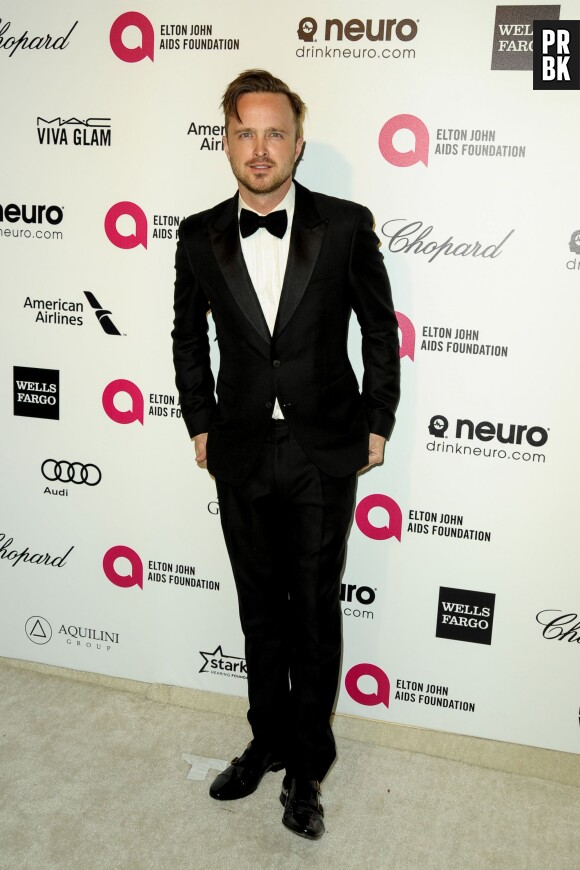 Aaron Paul à l'after party des Oscars 2015 organisée par Elton John le 22 février
