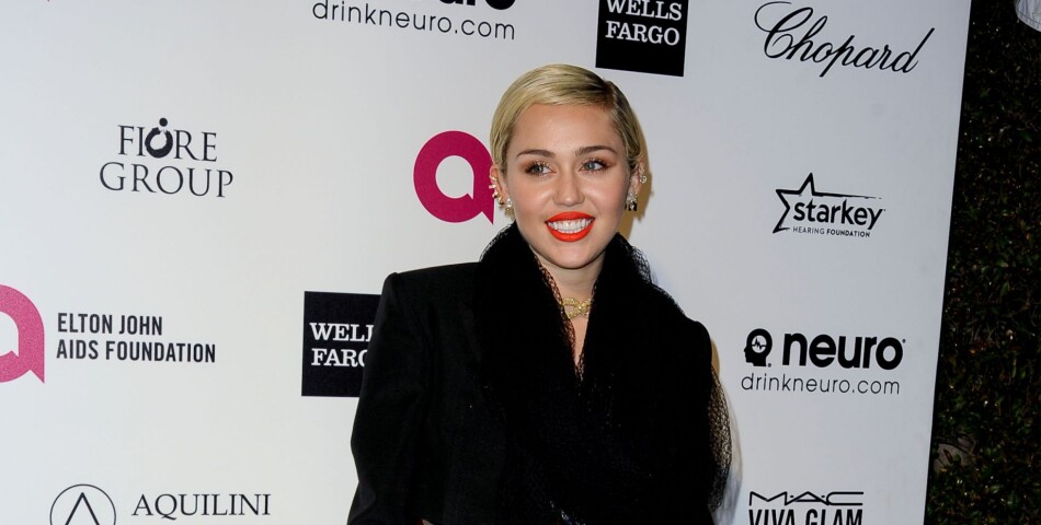 Miley Cyrus à l&#039;after party des Oscars 2015 organisée par Elton John le 22 février