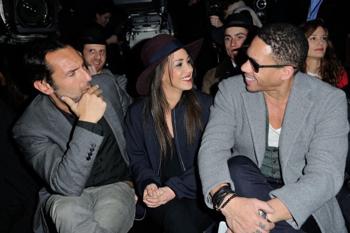 Photo : Gilles Lellouche, Alice Belaïdi et Joey Starr au défilé Etam Live  Show 2015, à la Piscine Molitor de Paris, le 4 mars 2015 - PureBreak