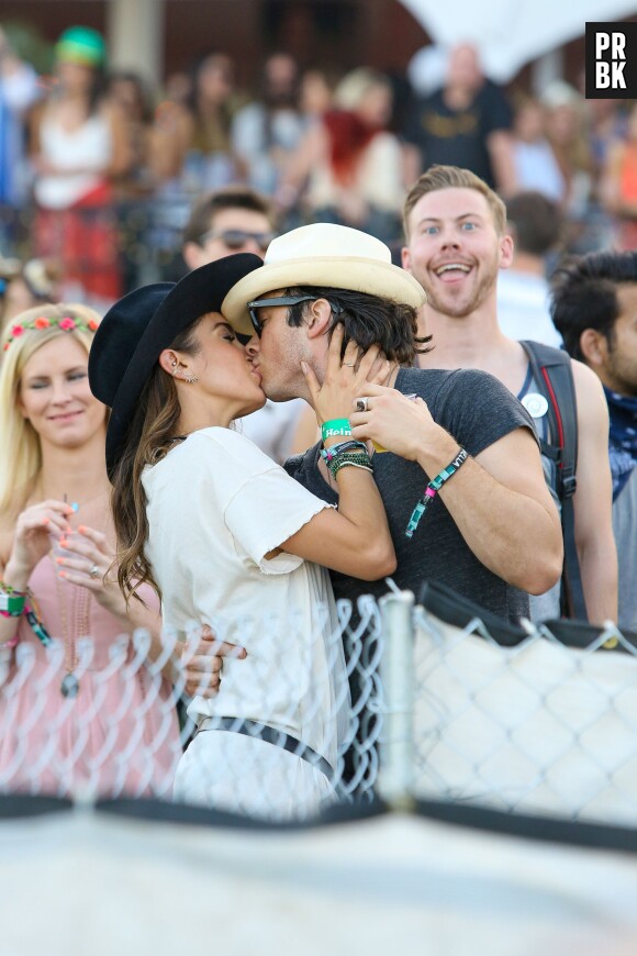 Ian Somerhalder et Nikki Reed amoureux au festival Coachella, le 11 avril 2015