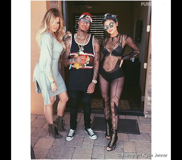 Kylie Jenner, Tyga et Khloe Kardashian fêtent la fin de Coachella, le 18 avril 2015 en Californie