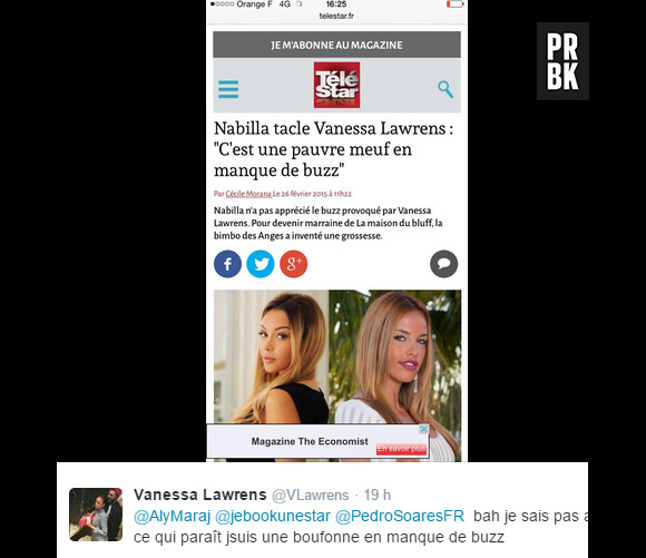 Vanessa Lawrens  : sa guerre avec Nabilla Benattia relancée sur Twitter
