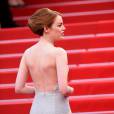 Emma Stone glamour en Dior, le 15 mai 2015 au festival de Cannes