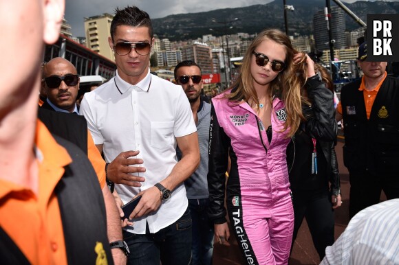 Cristiano Ronaldo et Cara Delevingne au Grand Prix de Monaco le 24 mai 2015