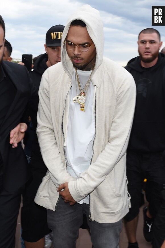 Chris Brown lors de son passage au Festival de Cannes 2015
